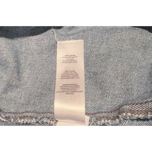 Nasty Gal Top Size US 8 Blue Denim Oversized Collared‎ Relaxed Shirt Jacket Warm - Picture 12 of 14